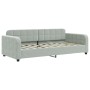 Light gray velvet trundle sofa bed 90x190 cm by vidaXL, Beds and slatted bases - Ref: Foro24-3196942, Price: 281,64 €, Discou...