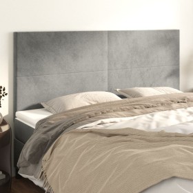 Headboards 4 units of light gray velvet 100x5x78/88 cm by vidaXL, Headboards and footboards - Ref: Foro24-3116118, Price: 123...