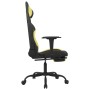 Gaming chair with footrest in light green and black fabric by vidaXL, Gaming chairs - Ref: Foro24-3143728, Price: 130,62 €, D...