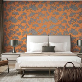 DUTCH WALLCOVERINGS Blue and orange pine wallpaper by DUTCH WALLCOVERINGS, Painted paper - Ref: Foro24-437400, Price: 45,99 €...