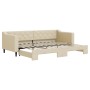 Trundle sofa bed cream fabric 80x200 cm by vidaXL, Beds and slatted bases - Ref: Foro24-3197425, Price: 264,53 €, Discount: %