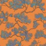 DUTCH WALLCOVERINGS Tapete aus blauer und orangefarbener Kiefer von DUTCH WALLCOVERINGS, Bemaltes Papier - Ref: Foro24-437400...