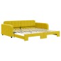 Sofá cama nido terciopelo amarillo 100x200 cm de vidaXL, Camas y somieres - Ref: Foro24-3196941, Precio: 310,97 €, Descuento: %