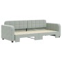 Sofá cama nido terciopelo gris claro 80x200 cm de vidaXL, Camas y somieres - Ref: Foro24-3196922, Precio: 271,42 €, Descuento: %