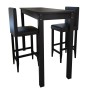 Mesa de bar con 2 sillas de barra negras de vidaXL, muebles para cocinas y comedores - Ref: Foro24-160727, Precio: 281,55 €, ...