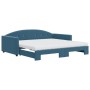 Sofá cama nido con colchón terciopelo azul 100x200 cm de vidaXL, Camas y somieres - Ref: Foro24-3197331, Precio: 461,74 €, De...