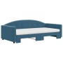 Sofá cama nido con colchón terciopelo azul 100x200 cm de vidaXL, Camas y somieres - Ref: Foro24-3197331, Precio: 461,74 €, De...