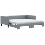 Sofá cama nido con colchón tela gris claro 100x200 cm de vidaXL, Camas y somieres - Ref: Foro24-3196601, Precio: 445,99 €, De...