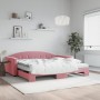 Sofá cama nido con colchón terciopelo rosa 100x200 cm de vidaXL, Camas y somieres - Ref: Foro24-3197335, Precio: 444,57 €, De...