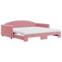 Sofá cama nido con colchón terciopelo rosa 100x200 cm de vidaXL, Camas y somieres - Ref: Foro24-3197335, Precio: 444,57 €, De...