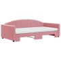 Sofá cama nido con colchón terciopelo rosa 100x200 cm de vidaXL, Camas y somieres - Ref: Foro24-3197335, Precio: 444,57 €, De...