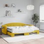 Trundle sofa bed with drawers yellow velvet 80x200 cm by vidaXL, Beds and slatted bases - Ref: Foro24-3197323, Price: 447,48 ...