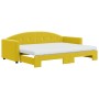 Trundle sofa bed with drawers yellow velvet 80x200 cm by vidaXL, Beds and slatted bases - Ref: Foro24-3197323, Price: 447,48 ...