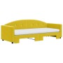 Trundle sofa bed with drawers yellow velvet 80x200 cm by vidaXL, Beds and slatted bases - Ref: Foro24-3197323, Price: 447,48 ...