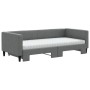 Sofá cama nido con colchón tela gris oscuro 90x190 cm de vidaXL, Camas y somieres - Ref: Foro24-3196607, Precio: 442,57 €, De...