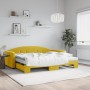 Trundle sofa bed with yellow velvet mattress 90x200 cm by vidaXL, Beds and slatted bases - Ref: Foro24-3197330, Price: 473,36...