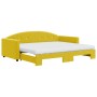 Sofá cama nido con colchón terciopelo amarillo 90x200 cm de vidaXL, Camas y somieres - Ref: Foro24-3197330, Precio: 473,99 €,...