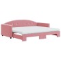 Sofá cama nido con colchón terciopelo rosa 90x200 cm de vidaXL, Camas y somieres - Ref: Foro24-3197328, Precio: 436,93 €, Des...