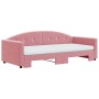 Sofá cama nido con colchón terciopelo rosa 90x200 cm de vidaXL, Camas y somieres - Ref: Foro24-3197328, Precio: 436,93 €, Des...