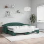 Sofá cama nido con colchón terciopelo verde oscuro 100x200 cm de vidaXL, Camas y somieres - Ref: Foro24-3197334, Precio: 461,...