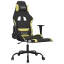 Gaming chair with footrest in light green and black fabric by vidaXL, Gaming chairs - Ref: Foro24-3143728, Price: 130,62 €, D...