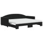 Sofá cama nido con colchón terciopelo negro 90x190 cm de vidaXL, Camas y somieres - Ref: Foro24-3197340, Precio: 439,85 €, De...