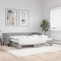 Trundle sofa bed with light gray fabric mattress 90x200 cm by vidaXL, Beds and slatted bases - Ref: Foro24-3196596, Price: 44...