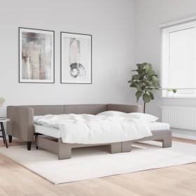 Sofá cama nido con colchón tela gris taupe 100x200 cm de vidaXL, Camas y somieres - Ref: Foro24-3196604, Precio: 566,99 €, De...