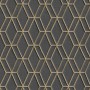 DUTCH WALLCOVERINGS Sechseckige Tapete in Schwarz und Gold von DUTCH WALLCOVERINGS, Bemaltes Papier - Ref: Foro24-437405, Pre...