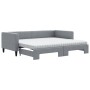 Trundle sofa bed with light gray fabric mattress 90x190 cm by vidaXL, Beds and slatted bases - Ref: Foro24-3196606, Price: 44...