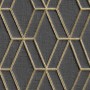 DUTCH WALLCOVERINGS Sechseckige Tapete in Schwarz und Gold von DUTCH WALLCOVERINGS, Bemaltes Papier - Ref: Foro24-437405, Pre...