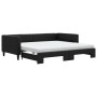 Trundle sofa bed with black fabric mattress 100x200 cm by vidaXL, Beds and slatted bases - Ref: Foro24-3196603, Price: 444,54...