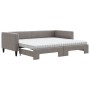 Sofá cama nido con colchón tela gris taupe 90x200 cm de vidaXL, Camas y somieres - Ref: Foro24-3196599, Precio: 437,14 €, Des...