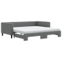 Sofá cama nido con colchón tela gris oscuro 100x200 cm de vidaXL, Camas y somieres - Ref: Foro24-3196602, Precio: 505,77 €, D...