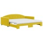 Sofá cama nido con colchón terciopelo amarillo 100x200 cm de vidaXL, Camas y somieres - Ref: Foro24-3197337, Precio: 528,99 €...