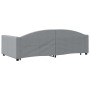 Trundle sofa bed with drawers light gray fabric 100x200 cm by vidaXL, Beds and slatted bases - Ref: Foro24-3197229, Price: 34...