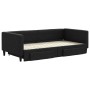 Trundle sofa bed with drawers black fabric 100x200 cm by vidaXL, Beds and slatted bases - Ref: Foro24-3196621, Price: 333,11 ...