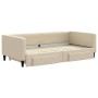 Trundle sofa bed with drawers cream fabric 100x200 cm by vidaXL, Beds and slatted bases - Ref: Foro24-3196623, Price: 364,80 ...