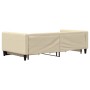 Sofá cama nido con cajones tela color crema 100x200 cm de vidaXL, Camas y somieres - Ref: Foro24-3196623, Precio: 364,80 €, D...