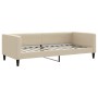 Trundle sofa bed with drawers cream fabric 100x200 cm by vidaXL, Beds and slatted bases - Ref: Foro24-3196623, Price: 364,80 ...