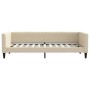 Trundle sofa bed with drawers cream fabric 100x200 cm by vidaXL, Beds and slatted bases - Ref: Foro24-3196623, Price: 364,80 ...