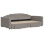 Sofá cama nido con cajones tela gris taupe 100x200 cm de vidaXL, Camas y somieres - Ref: Foro24-3197232, Precio: 335,01 €, De...