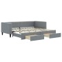 Sofá cama nido con cajones tela gris claro 90x200 cm de vidaXL, Camas y somieres - Ref: Foro24-3196614, Precio: 335,69 €, Des...