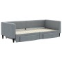 Sofá cama nido con cajones tela gris claro 90x200 cm de vidaXL, Camas y somieres - Ref: Foro24-3196614, Precio: 335,69 €, Des...