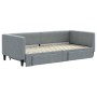 Trundle sofa bed with drawers light gray fabric 90x190 cm by vidaXL, Beds and slatted bases - Ref: Foro24-3196624, Price: 311...