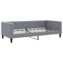 Trundle sofa bed with drawers light gray fabric 90x190 cm by vidaXL, Beds and slatted bases - Ref: Foro24-3196624, Price: 311...