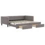 Trundle sofa bed with drawers taupe gray fabric 100x200 cm by vidaXL, Beds and slatted bases - Ref: Foro24-3196622, Price: 37...