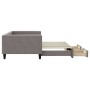 Trundle sofa bed with drawers taupe gray fabric 100x200 cm by vidaXL, Beds and slatted bases - Ref: Foro24-3196622, Price: 37...