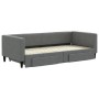 Sofá cama nido con cajones tela gris oscuro 90x200 cm de vidaXL, Camas y somieres - Ref: Foro24-3196615, Precio: 369,03 €, De...