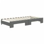 Sofá cama nido con cajones tela gris oscuro 90x200 cm de vidaXL, Camas y somieres - Ref: Foro24-3196615, Precio: 369,03 €, De...